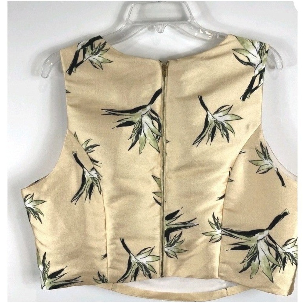 NWT Forever 21 Contemporary Crop Top Women Small Floral Bird of Paradise - Picture 3 of 11